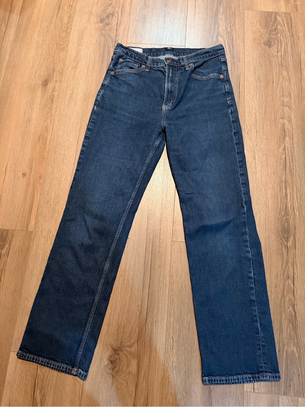 GAP ‘90s Loose High Rise Jeans DenimDark Wash Blue Indigo Women’s SZ 8 - Picture 3 of 11